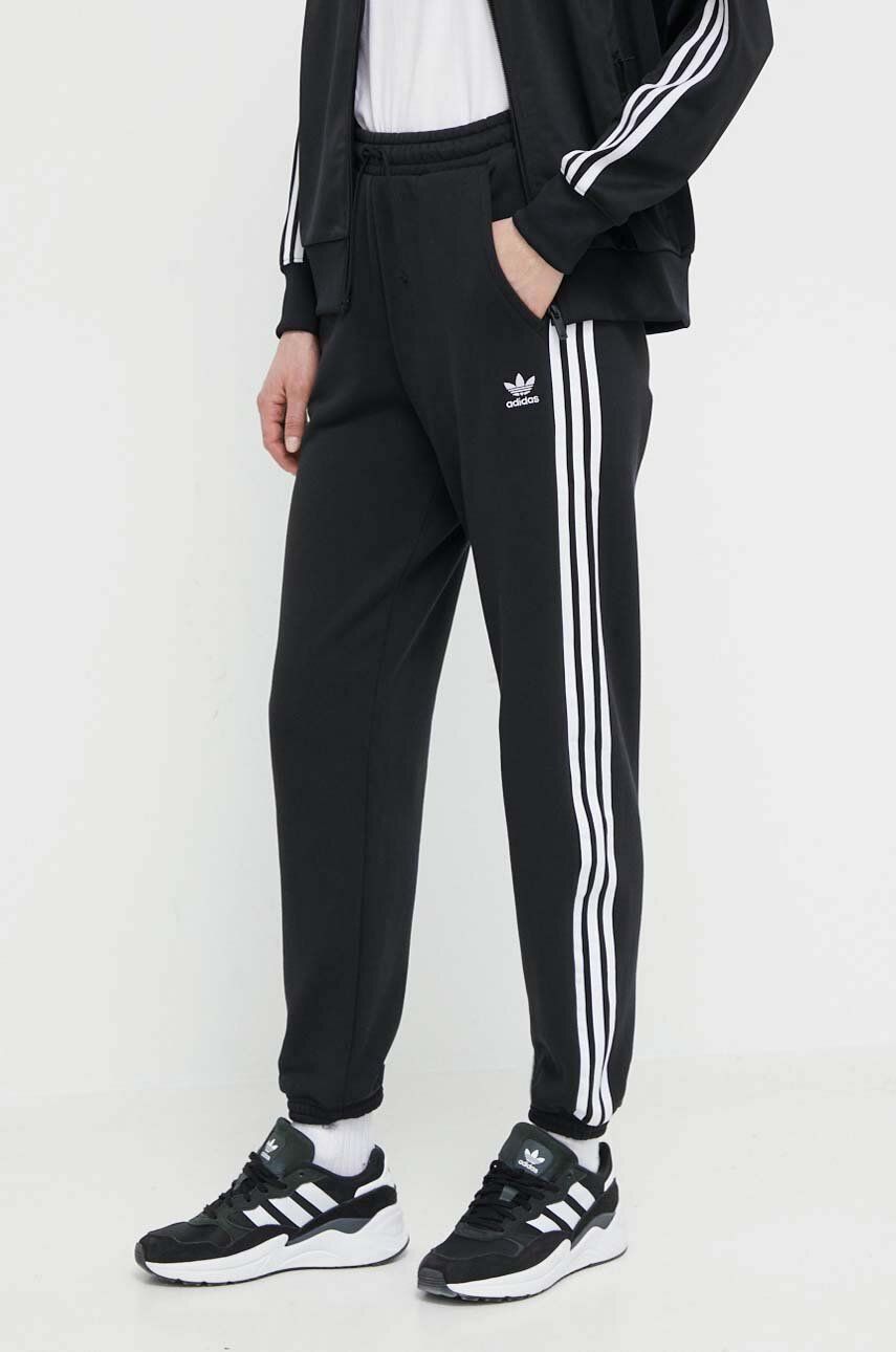 Adidas Originals Pantaloni De Trening Din Bumbac Culoarea Negru, Cu Imprimeu Ib7457-black