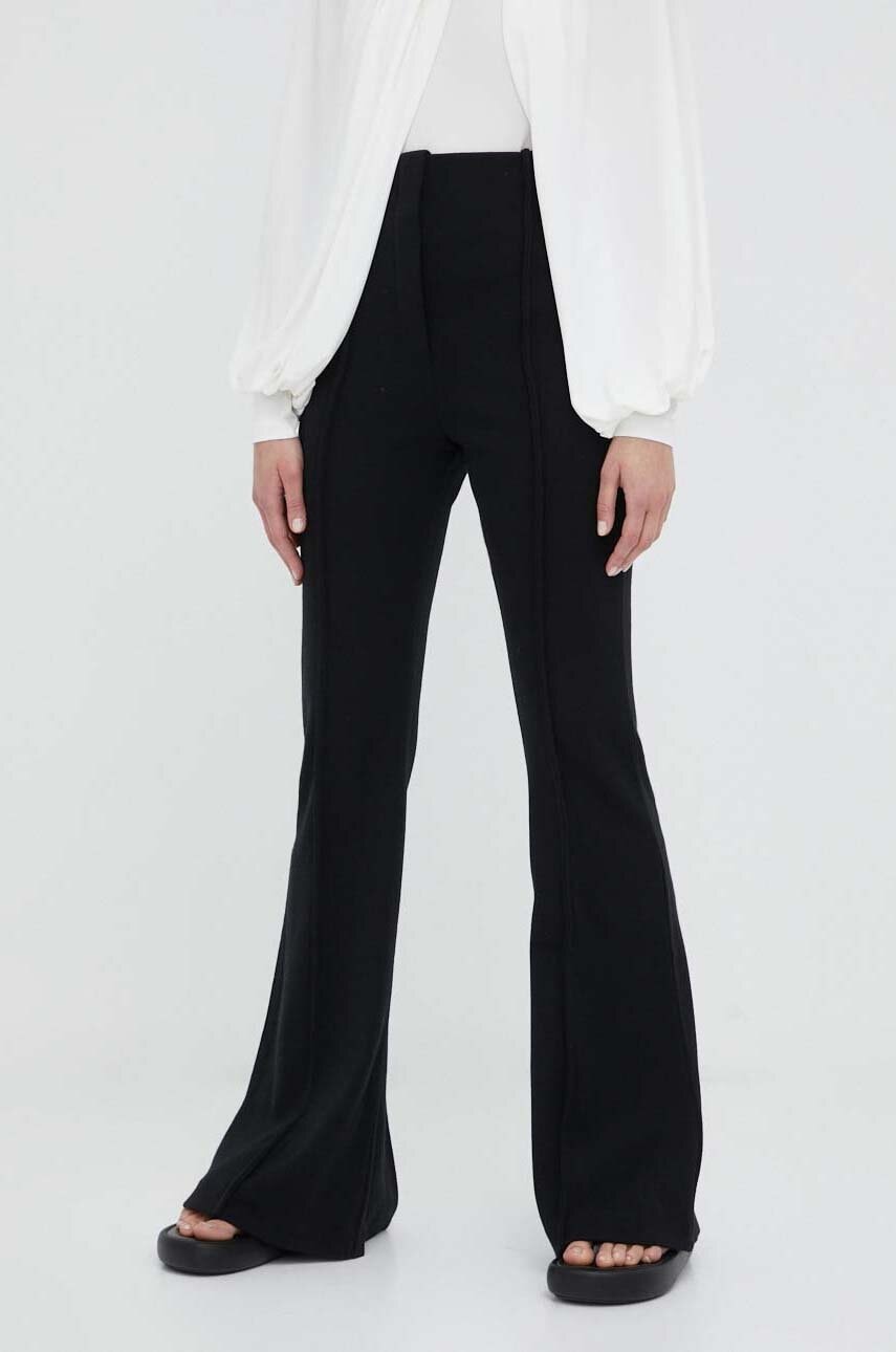 Day Birger Et Mikkelsen Pantaloni De Lana Alice Culoarea Negru, Evazati, High Waist