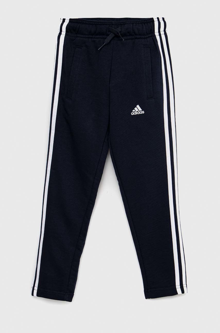 Adidas pantaloni de trening pentru copii G 3S culoarea albastru marin, cu imprimeu