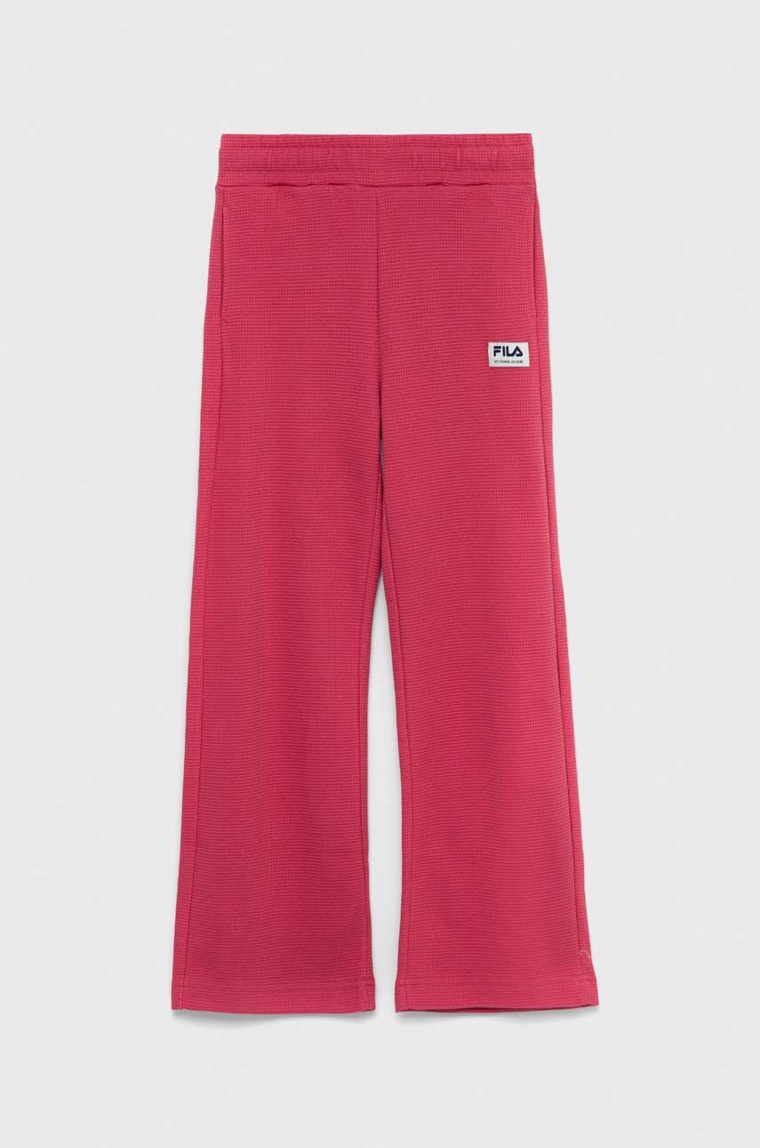 Fila pantaloni de trening pentru copii culoarea roz, neted