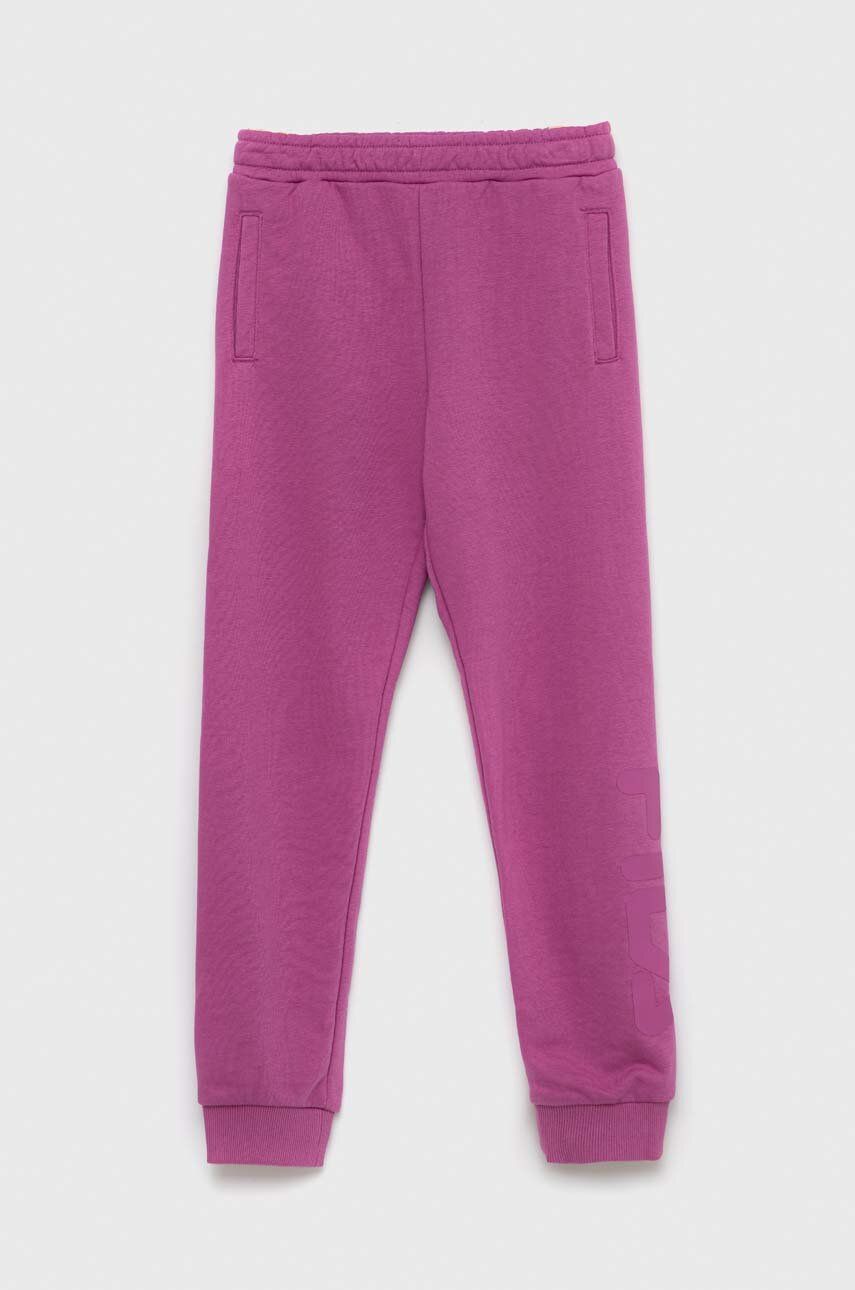 Fila pantaloni de trening pentru copii culoarea violet, neted