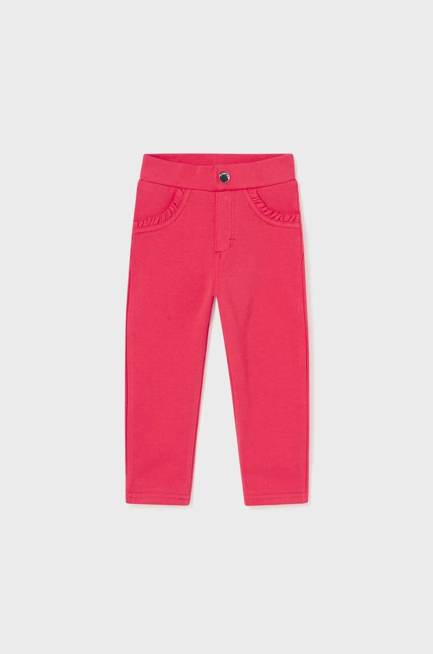 Mayoral pantaloni bebe culoarea portocaliu, neted