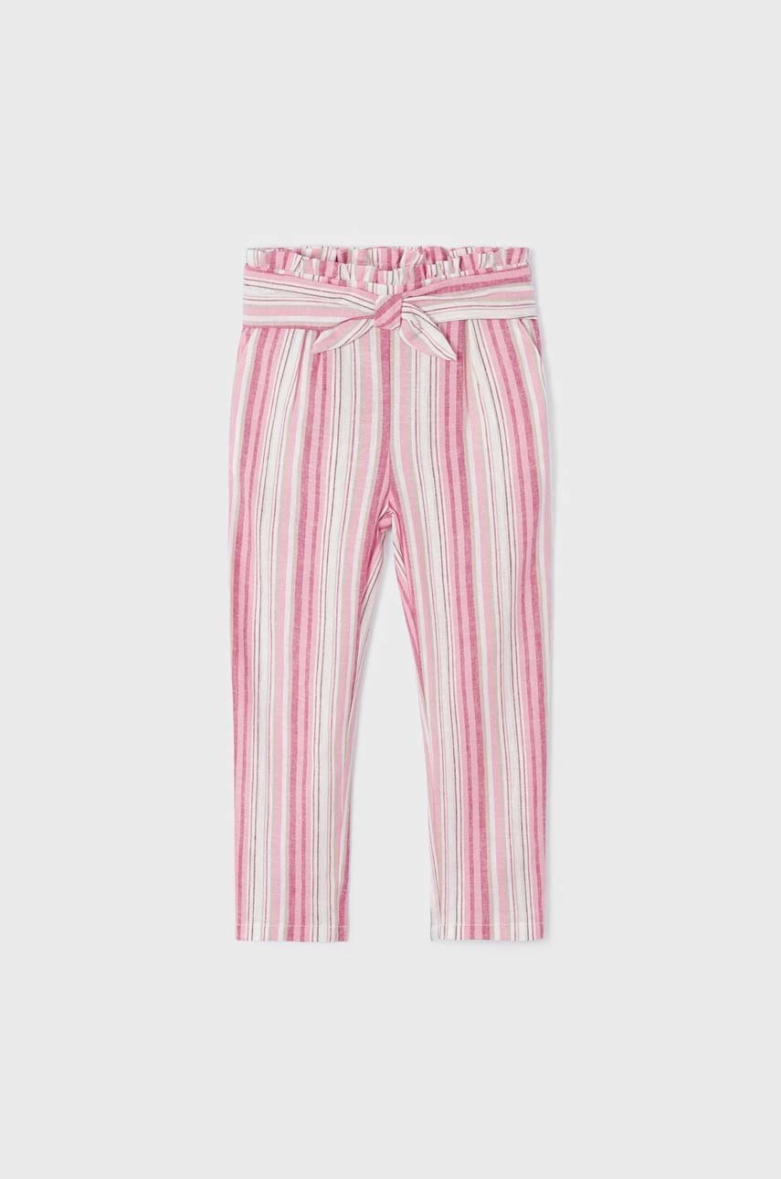 Дитячі штани Mayoral колір червоний візерунок Дитячі штани Mayoral колір червоний візерунок