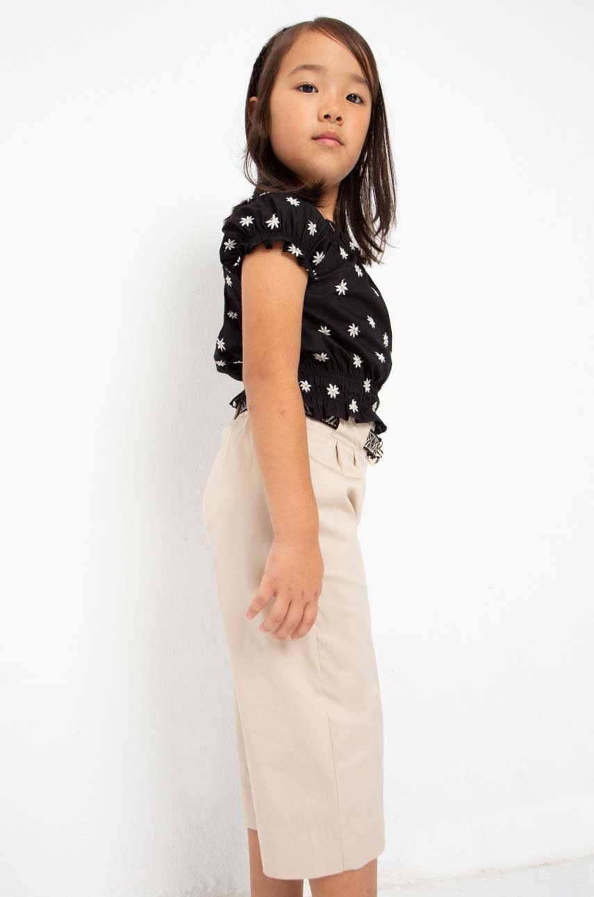 Дитячі штани Mayoral колір бежевий однотонні Дитячі штани Mayoral колір бежевий однотонні