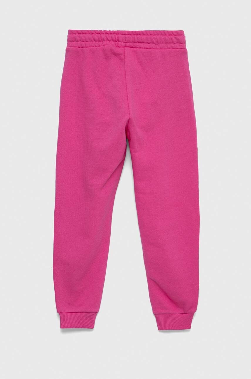 

Детские хлопковые штаны United Colors of Benetton цвет фиолетовый однотонные