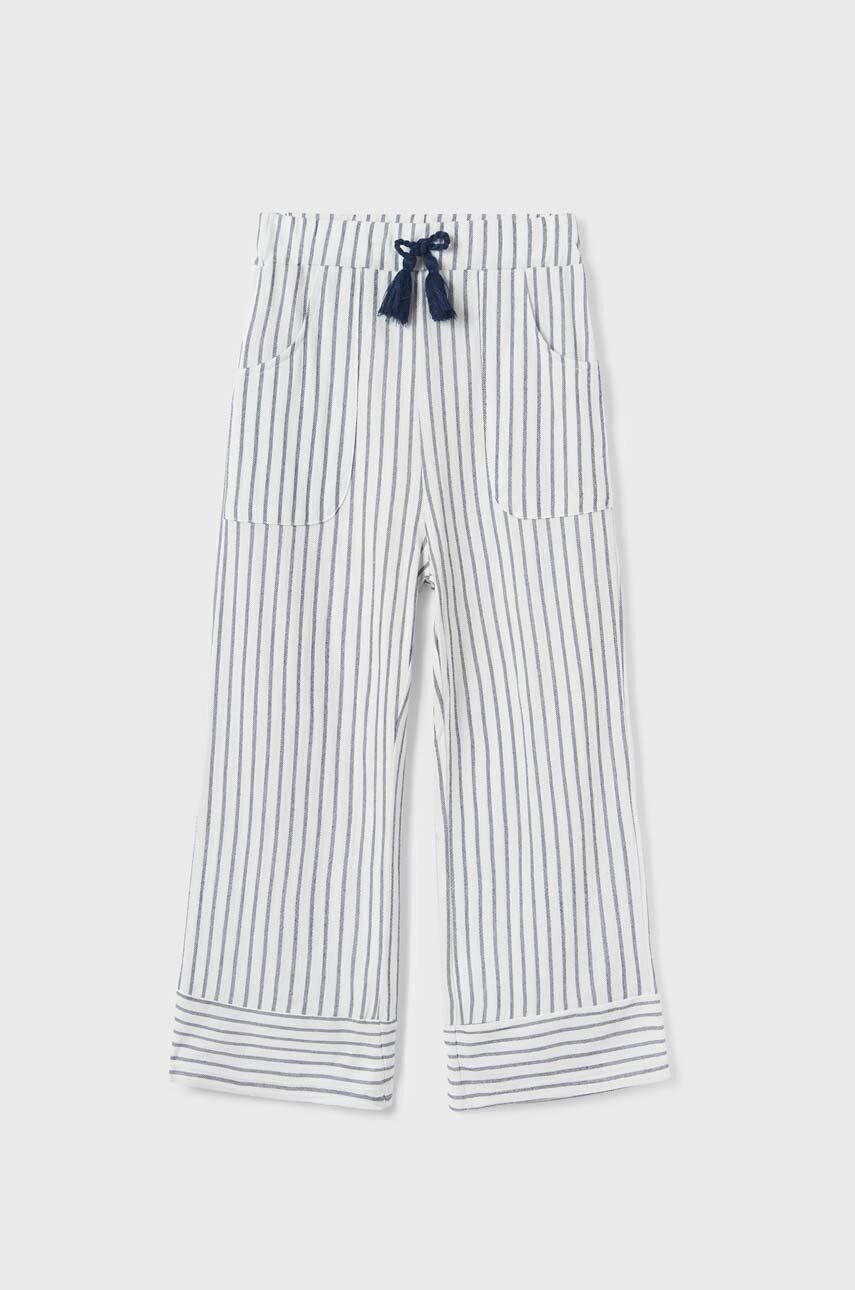 Dětské kalhoty Mayoral tmavomodrá barva, vzorované - námořnická modř -  91 % Bavlna