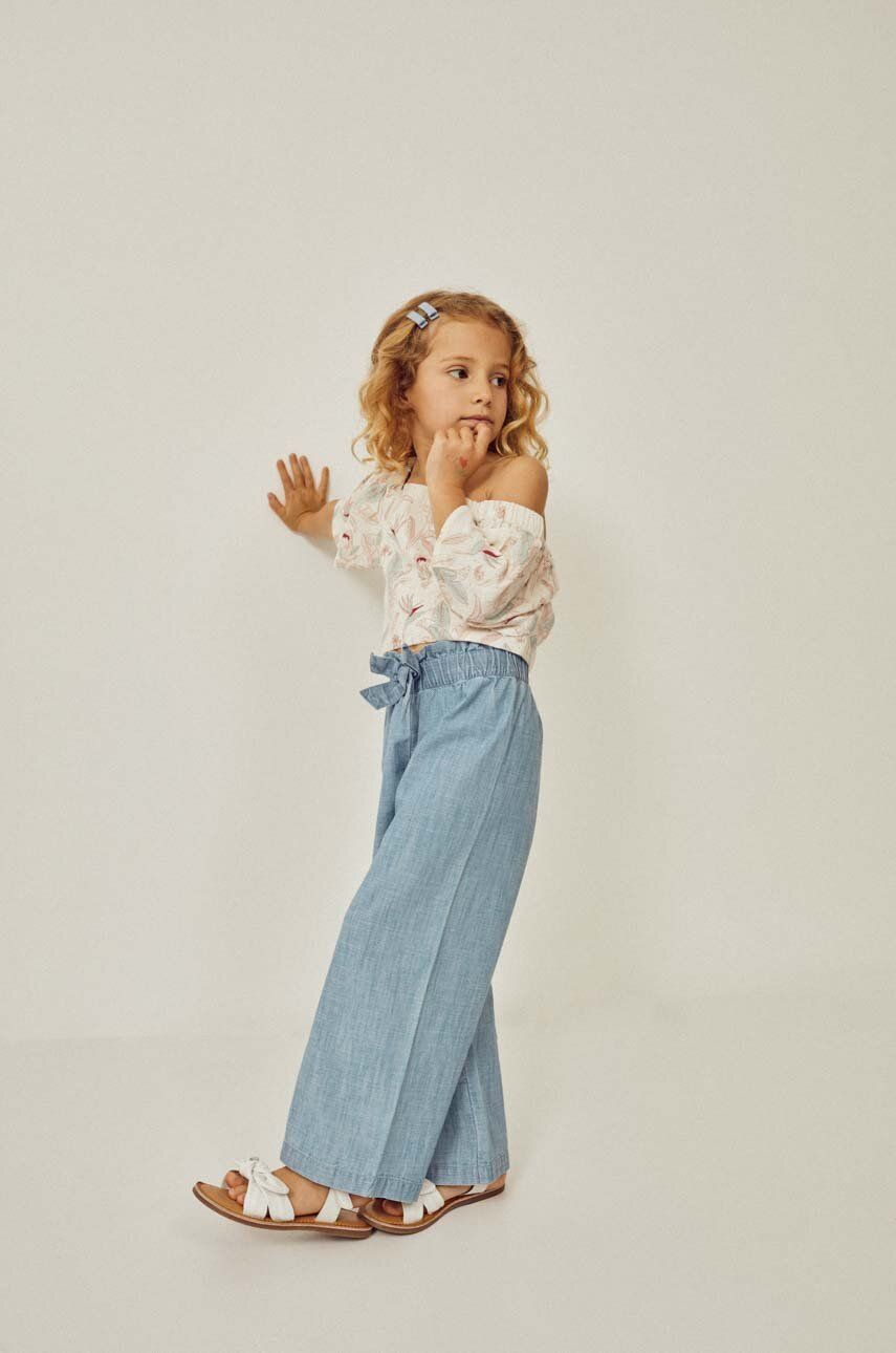 E-shop Dětské bavlněné kalhoty zippy hladké
