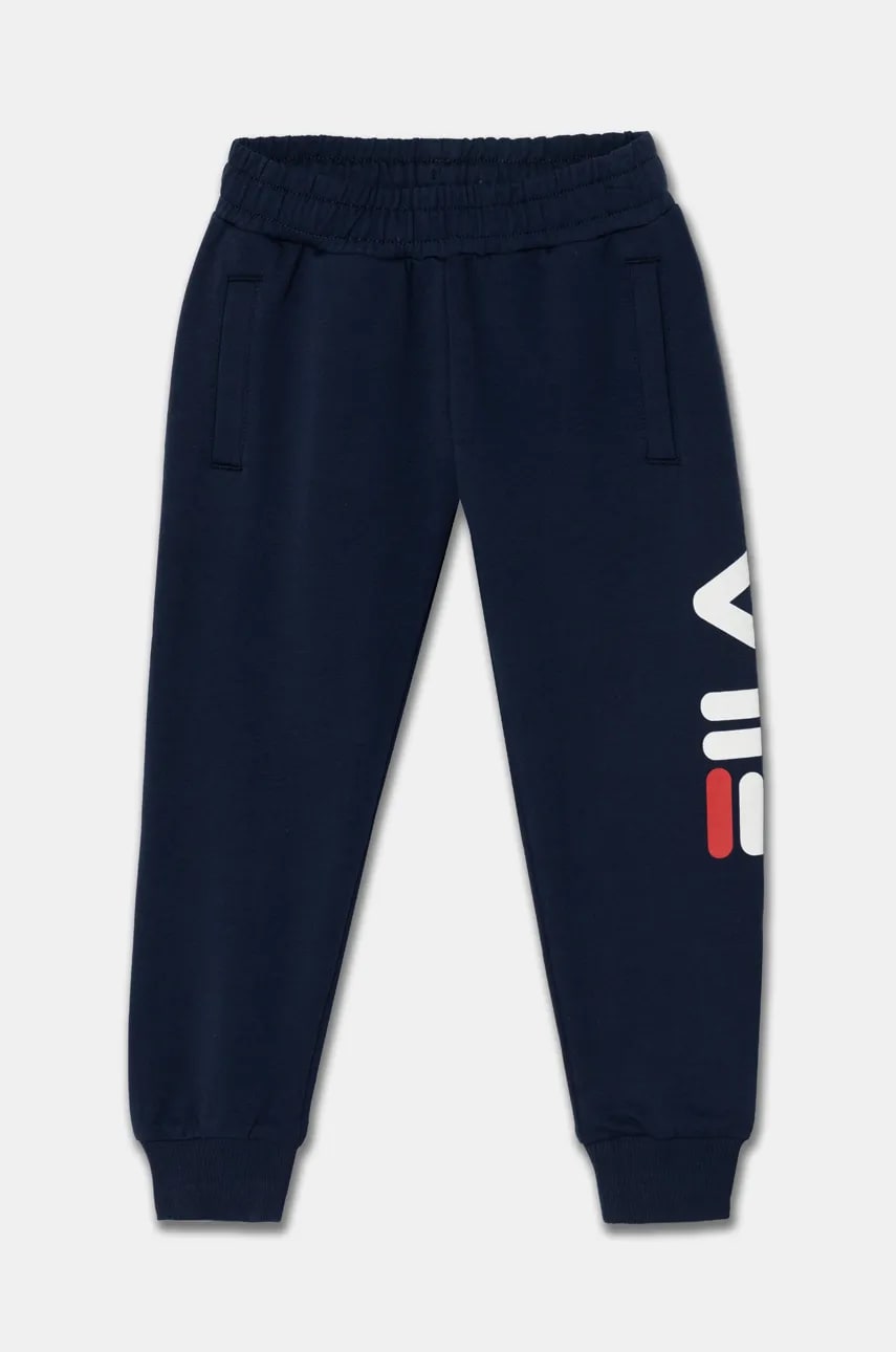 Fila pantaloni de trening pentru copii culoarea albastru marin, cu imprimeu Fila pantaloni de trening pentru copii culoarea albastru marin, cu imprimeu