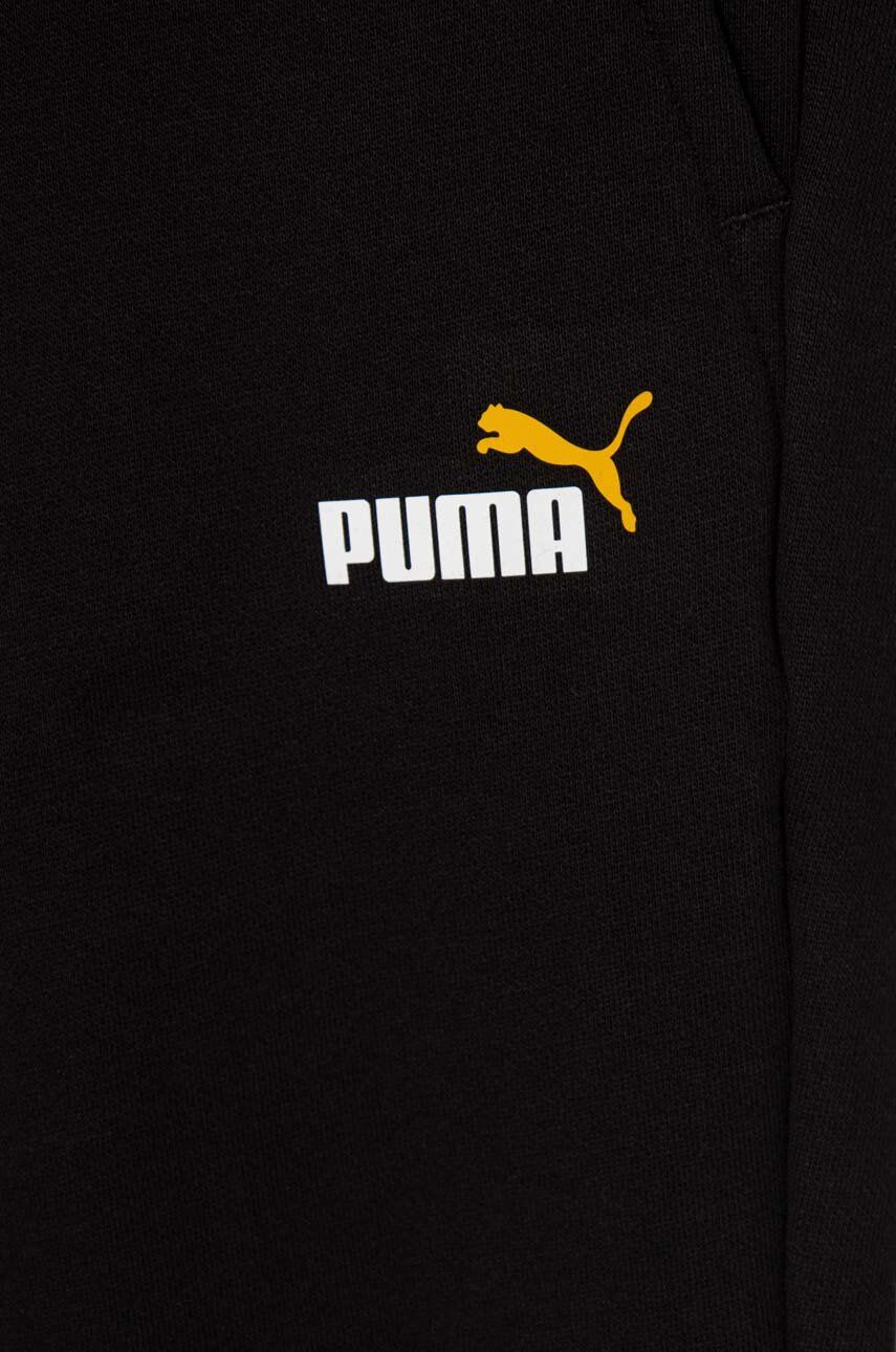 Puma Pantaloni De Trening Pentru Copii ESS+ 2 Col Logo Pants FL Cl B Culoarea Negru, Cu Imprimeu