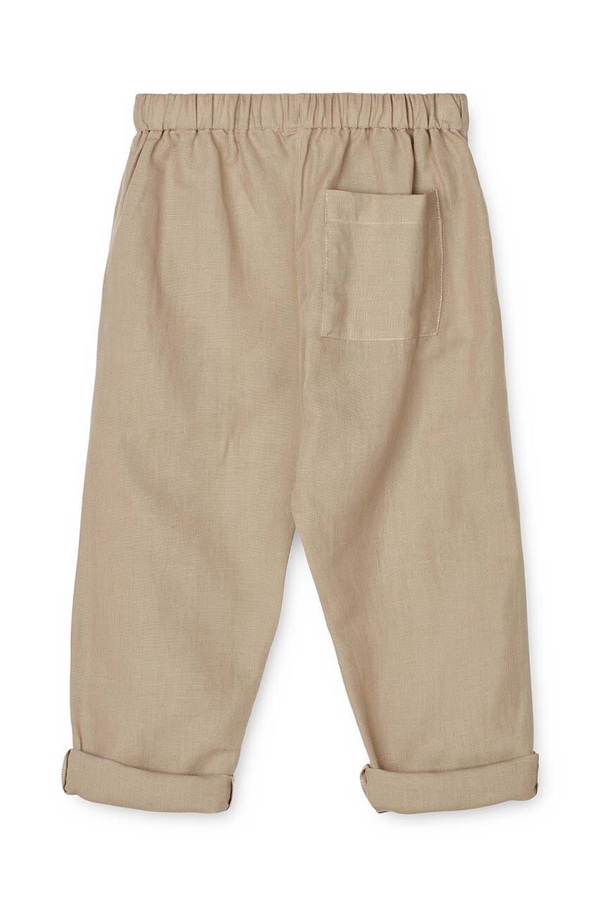 Детские брюки Liewood цвет бежевый однотонные Детские брюки Liewood цвет бежевый однотонные