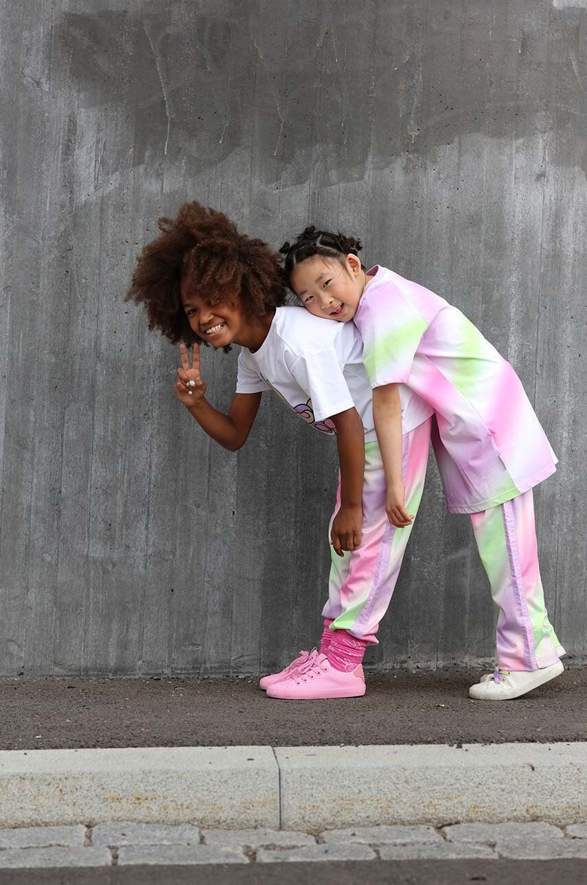 Reima pantaloni de trening pentru copii culoarea violet, modelator