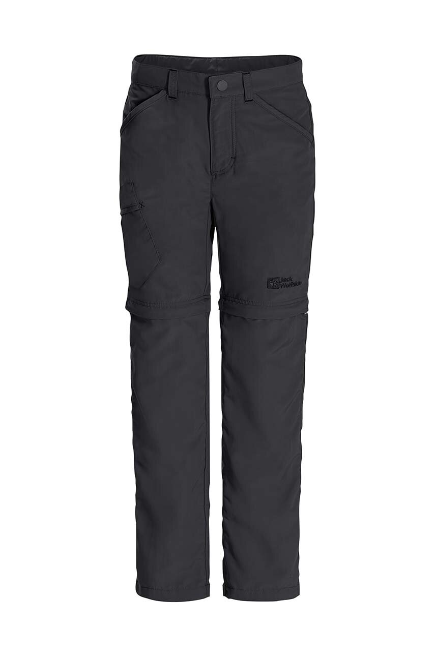 E-shop Dětské kalhoty Jack Wolfskin SAFARI ZIP OFF PANTS K černá barva