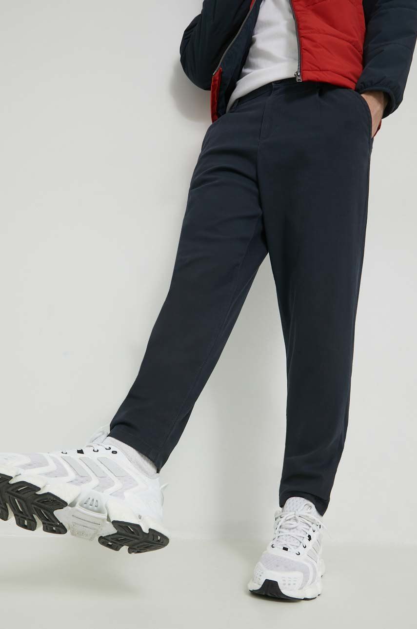 Kalhoty Only & Sons pánské, tmavomodrá barva, jednoduché - námořnická modř -  98 % Bavlna