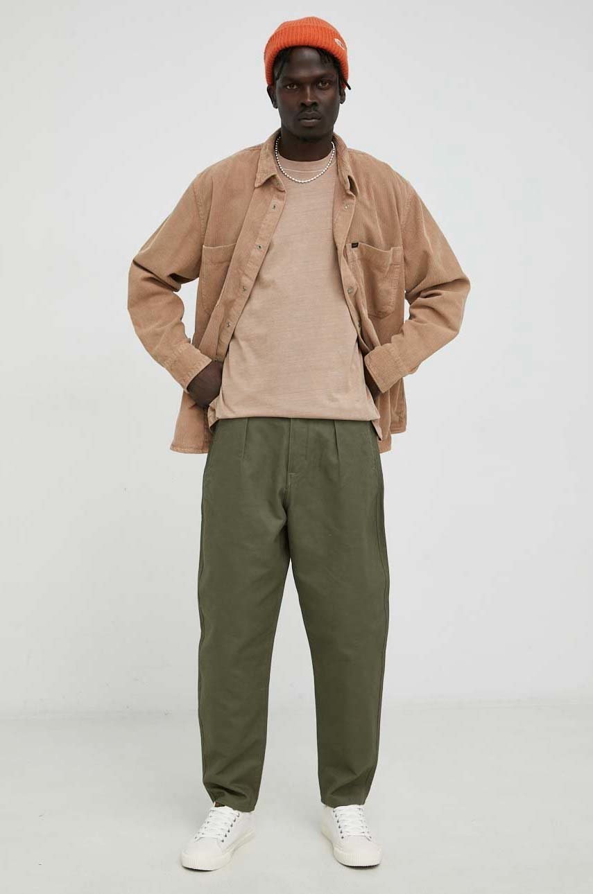 

Панталони G-Star Raw в зелено с кройка тип чино, Зелен