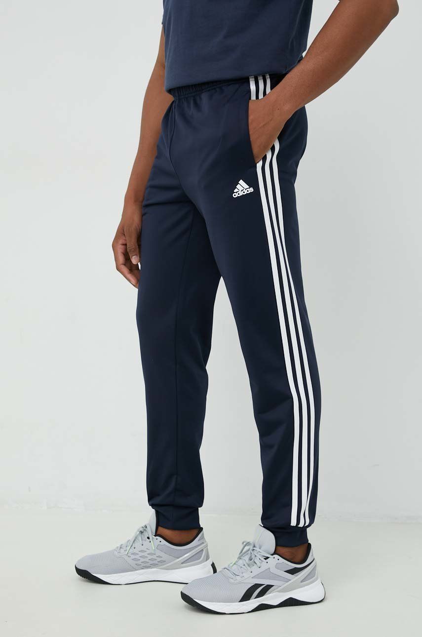 Adidas Pantaloni De Trening Barbati, Culoarea Albastru Marin, Cu Imprimeu