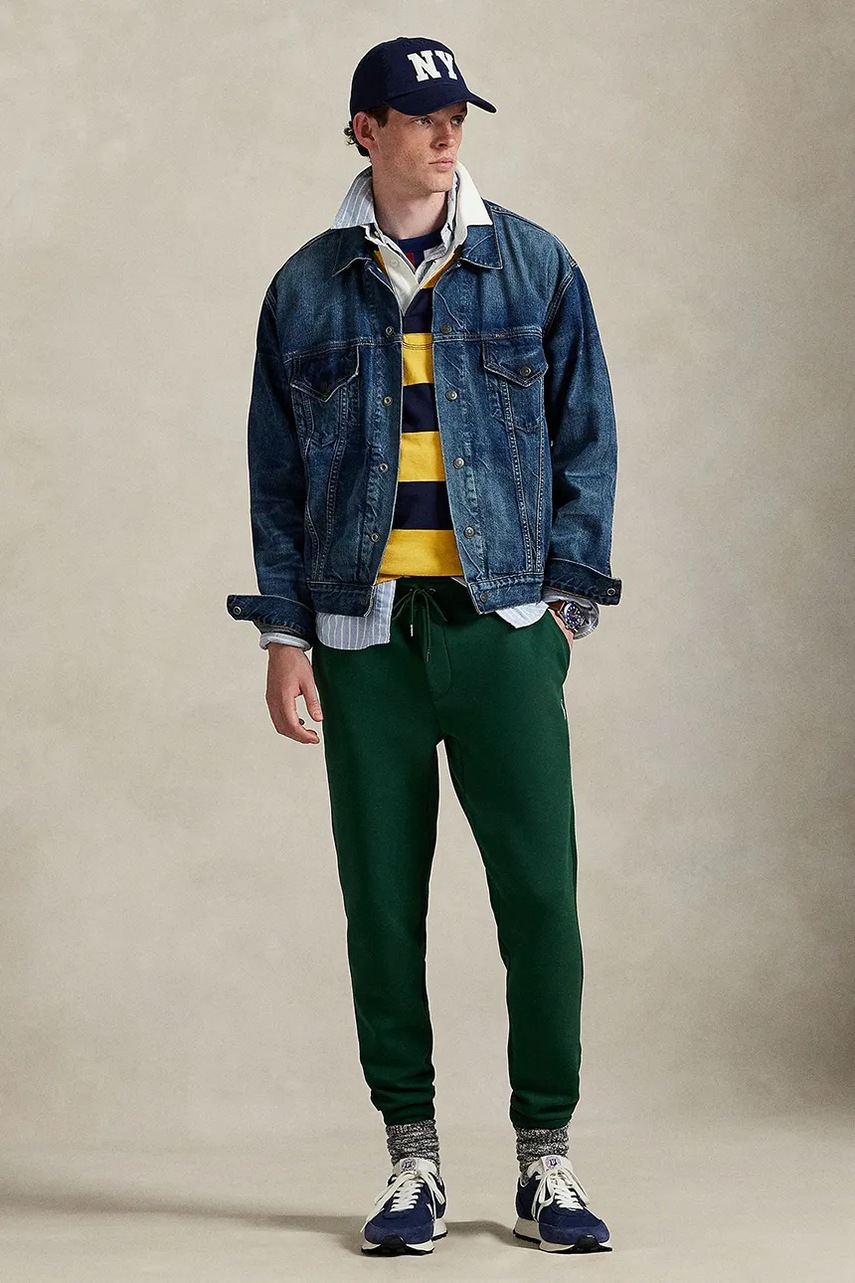 

Спортен панталон Polo Ralph Lauren в жълто с изчистен дизайн 710881518, Зелен