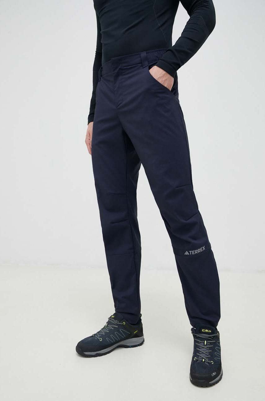 Outdoorové kalhoty adidas TERREX Multi tmavomodrá barva - námořnická modř -  Hlavní materiál: 9