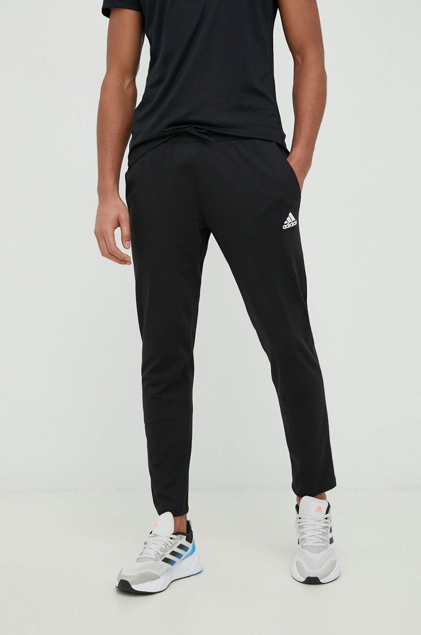 Adidas Pantaloni De Antrenament Essentials Barbati, Culoarea Negru, Neted
