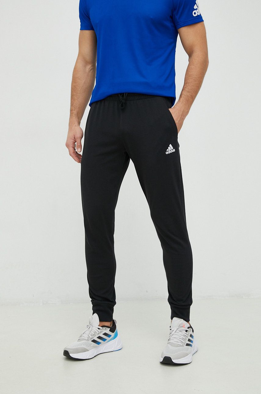 Adidas Pantaloni De Antrenament Barbati, Culoarea Negru, Neted