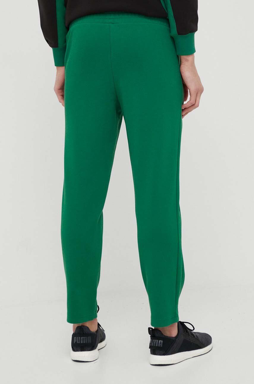 Puma Pantaloni De Trening Culoarea Verde, Cu Imprimeu 538199-37