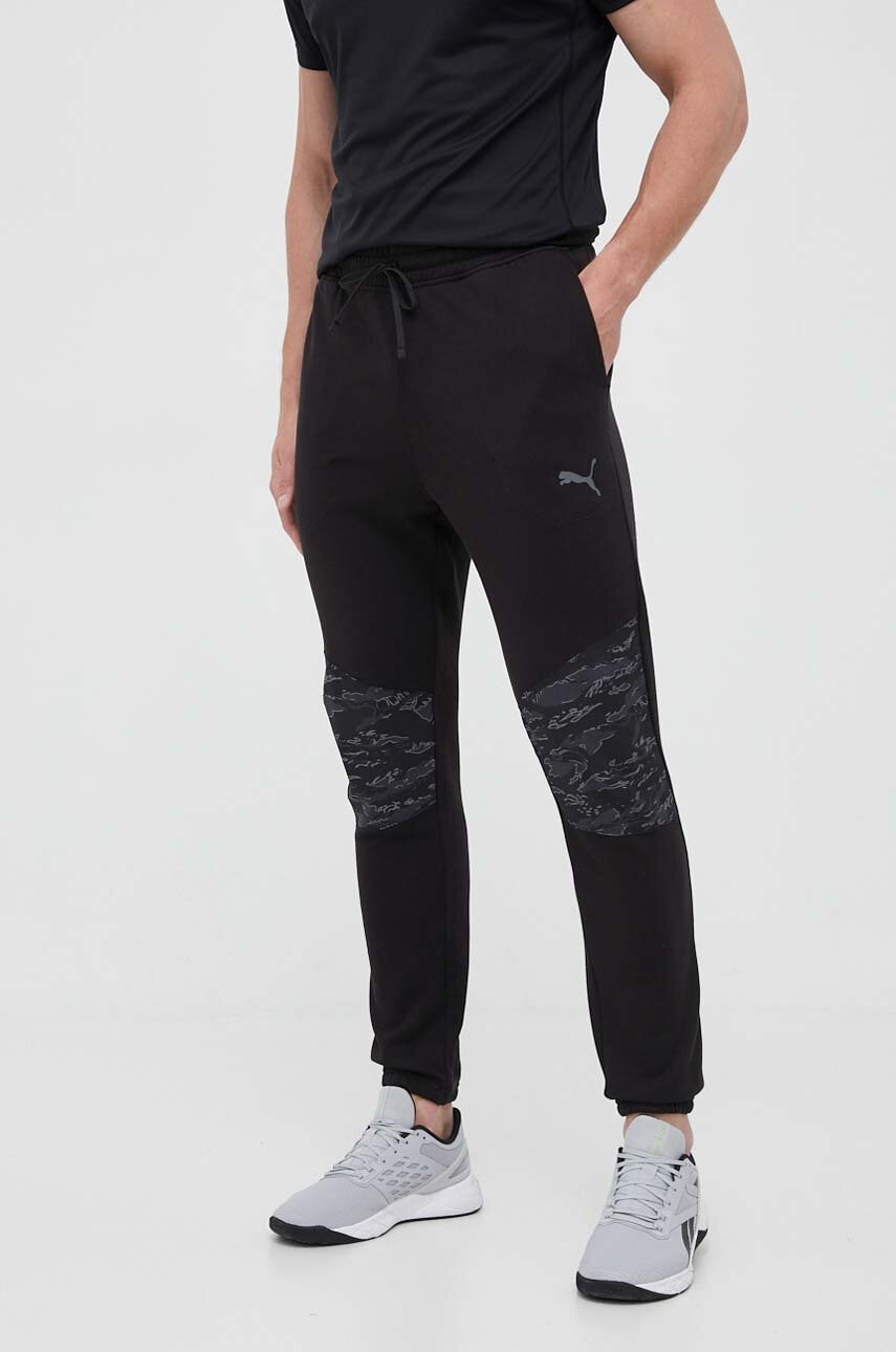 Puma Pantaloni De Antrenament Train Concept Culoarea Negru, Cu Imprimeu