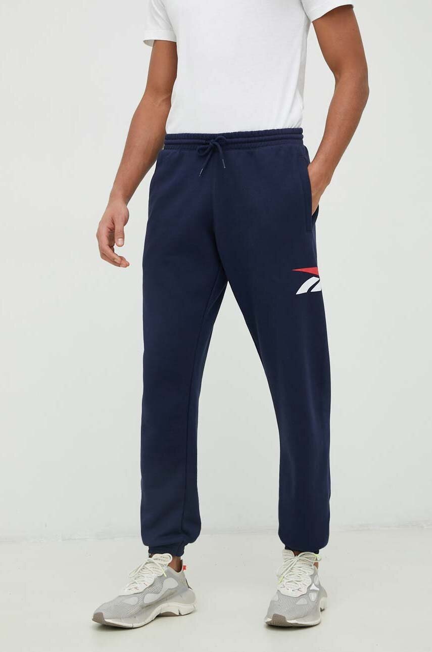 Reebok Classic Pantaloni De Trening Culoarea Albastru Marin, Cu Imprimeu