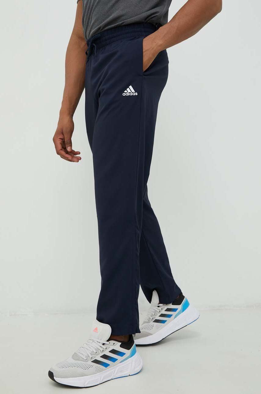 Adidas Pantaloni De Antrenament Stanford Barbati, Culoarea Albastru Marin, Cu Imprimeu