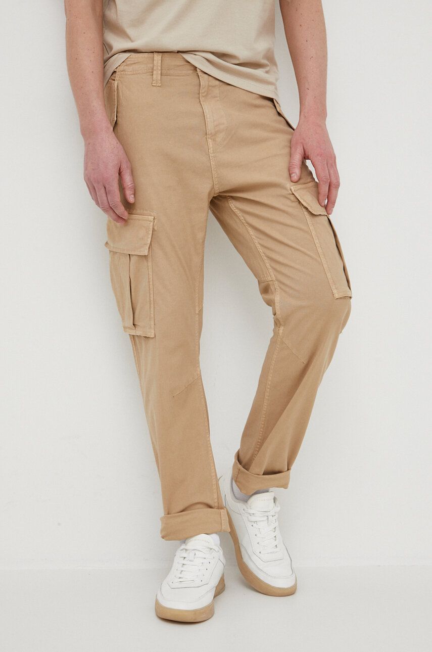 Pepe Jeans pantaloni Explorer barbati, culoarea bej, drept answear.ro imagine noua