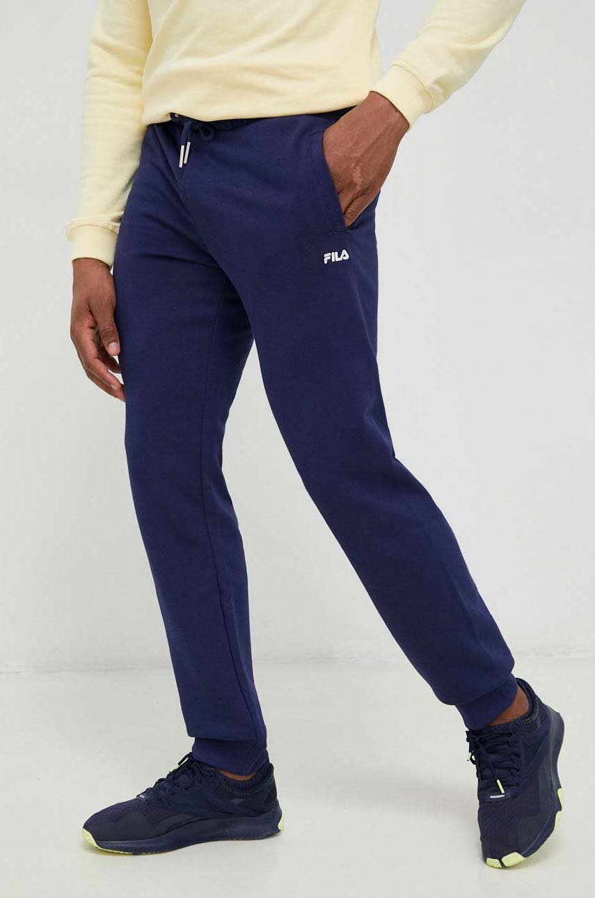 Fila Pantaloni De Trening Culoarea Albastru Marin, Neted