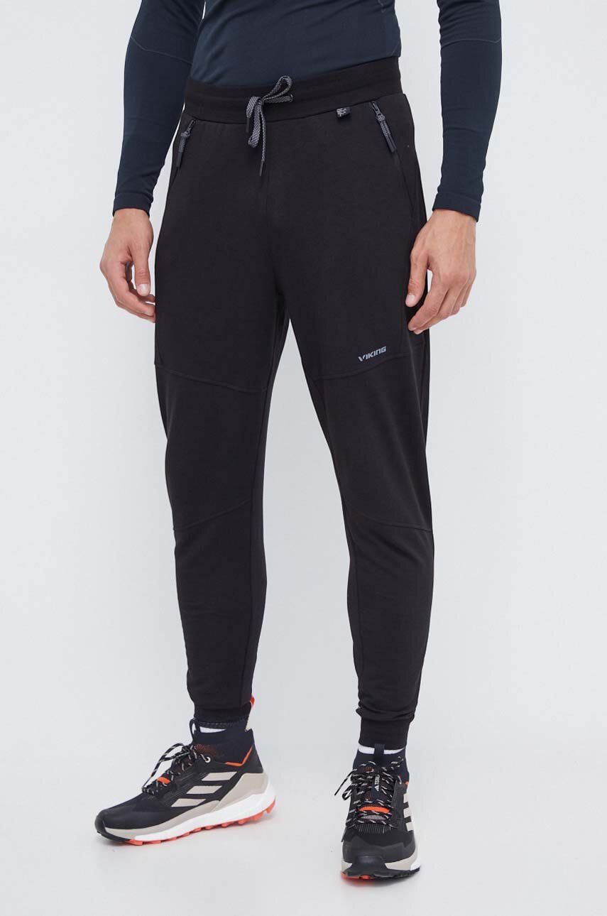 Viking Pantaloni Sport Hazen Barbati, Culoarea Negru, Neted