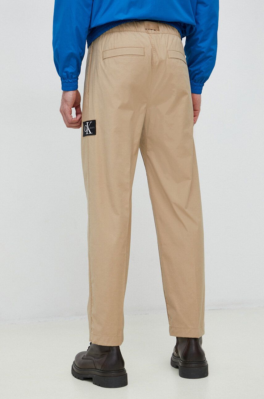 Calvin Klein Jeans spodnie męskie kolor brązowy proste
