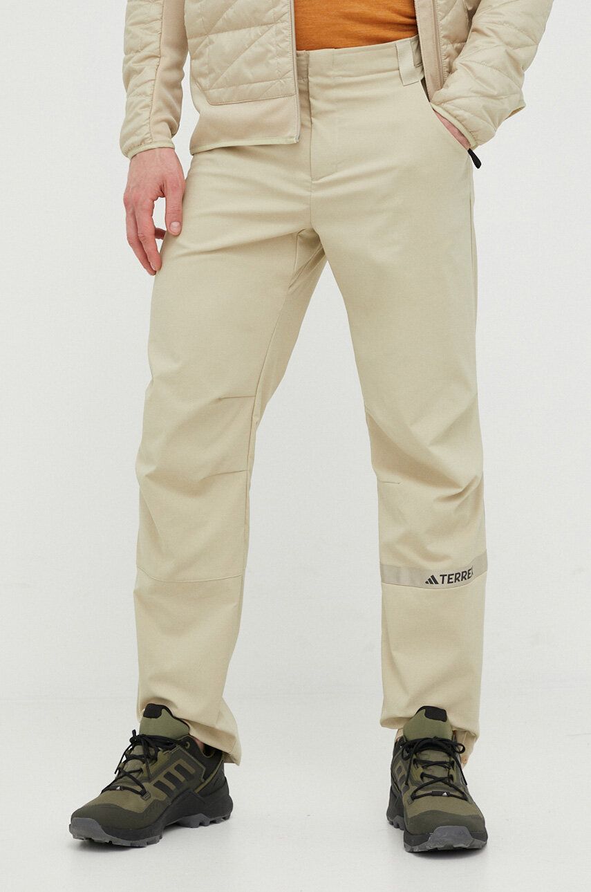 Outdoorové kalhoty adidas TERREX Multi béžová barva - béžová -  Hlavní materiál: 94 % Recyklova
