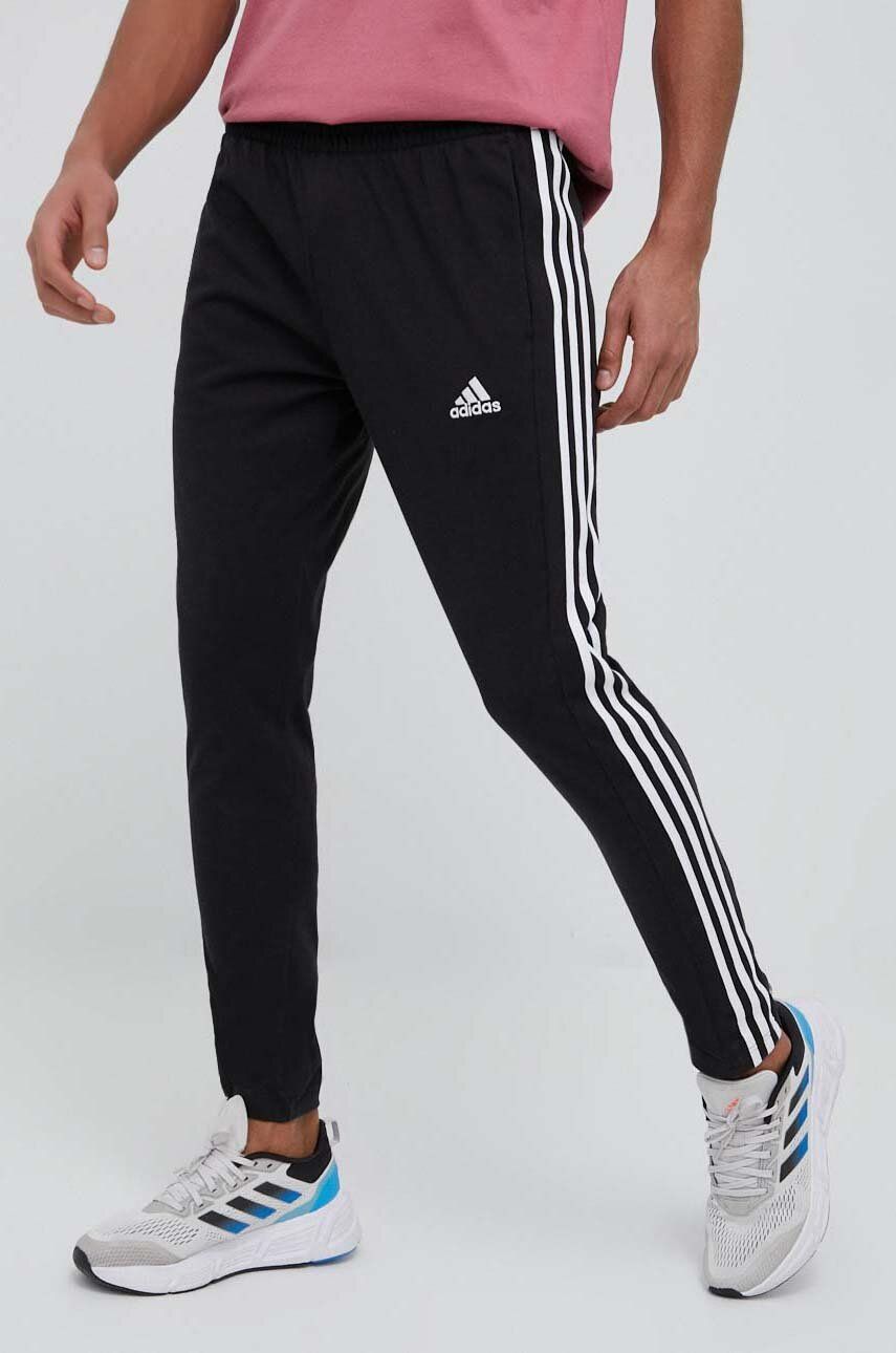 Adidas Pantaloni De Antrenament Essentials Culoarea Negru, Cu Imprimeu