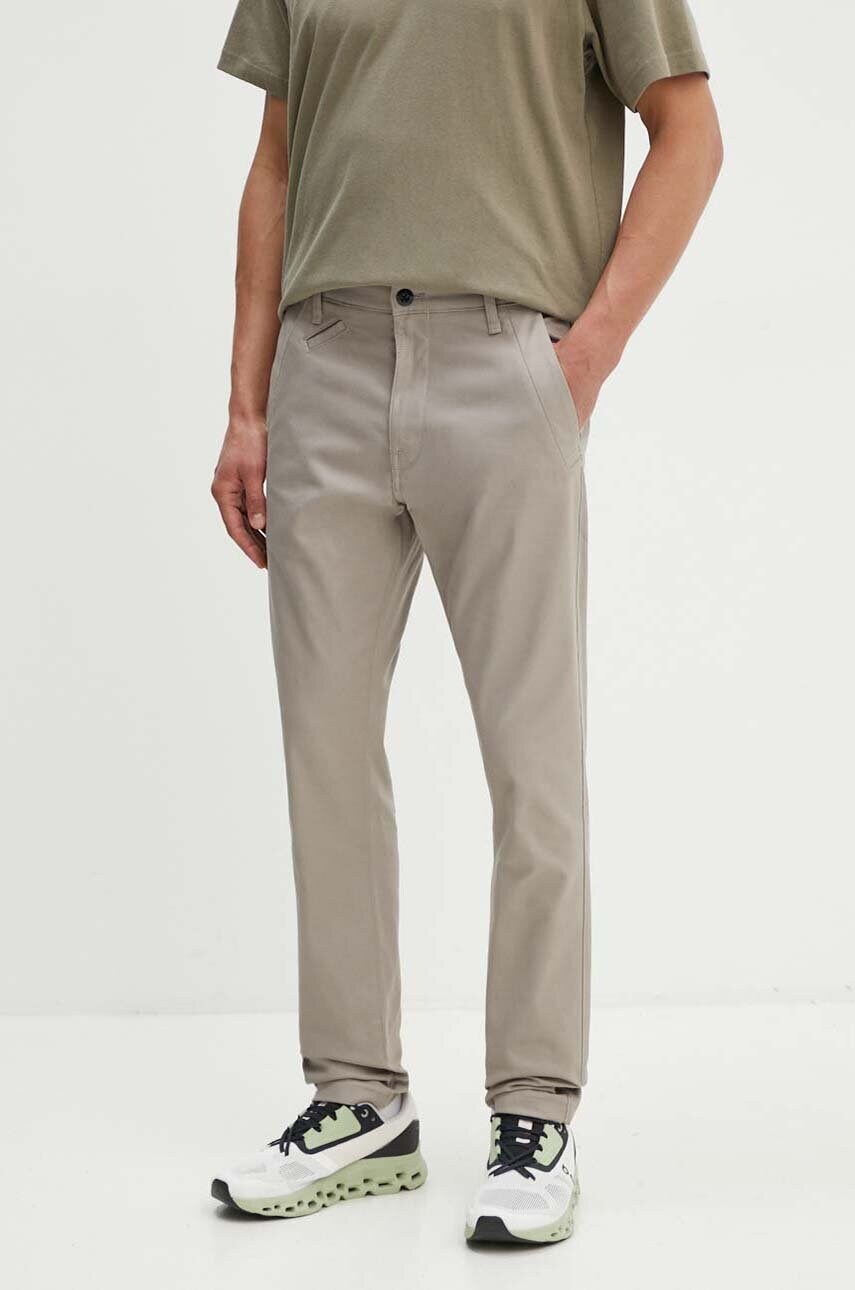 G-Star Raw pantaloni barbati, culoarea gri, cu fason chinos G-Star Raw pantaloni barbati, culoarea gri, cu fason chinos