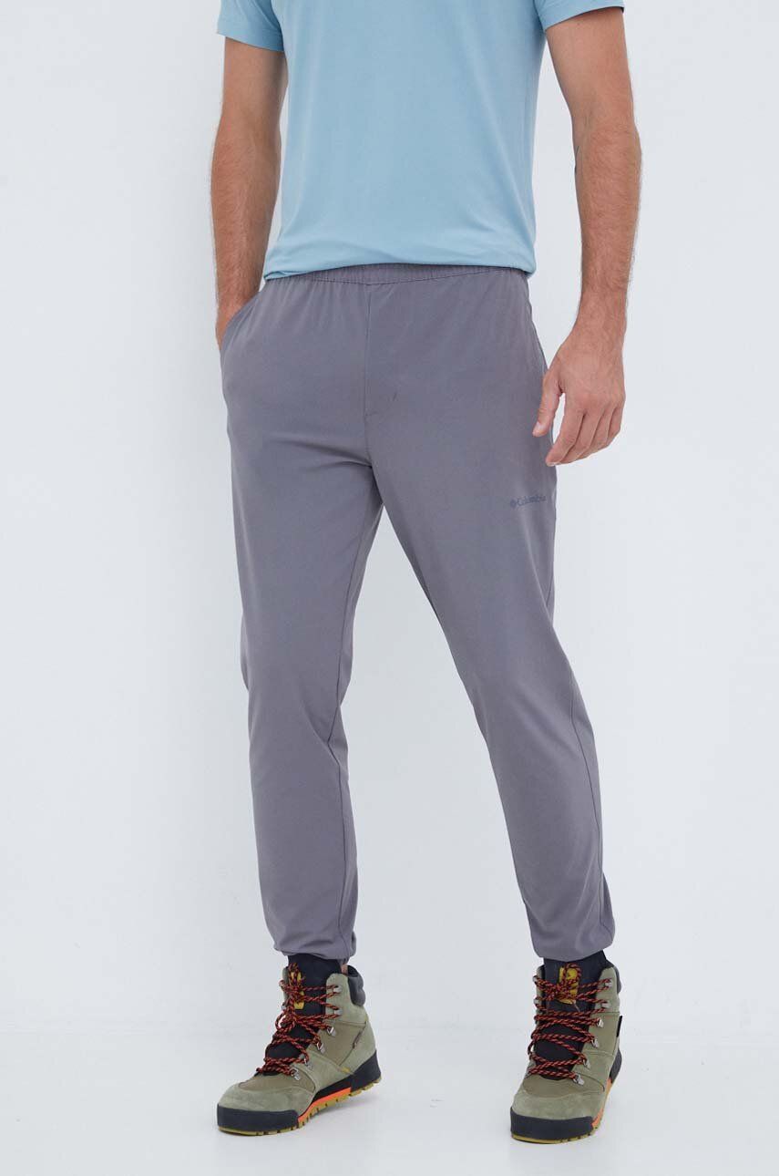Columbia pantaloni Hike bărbați, culoarea gri 1990431