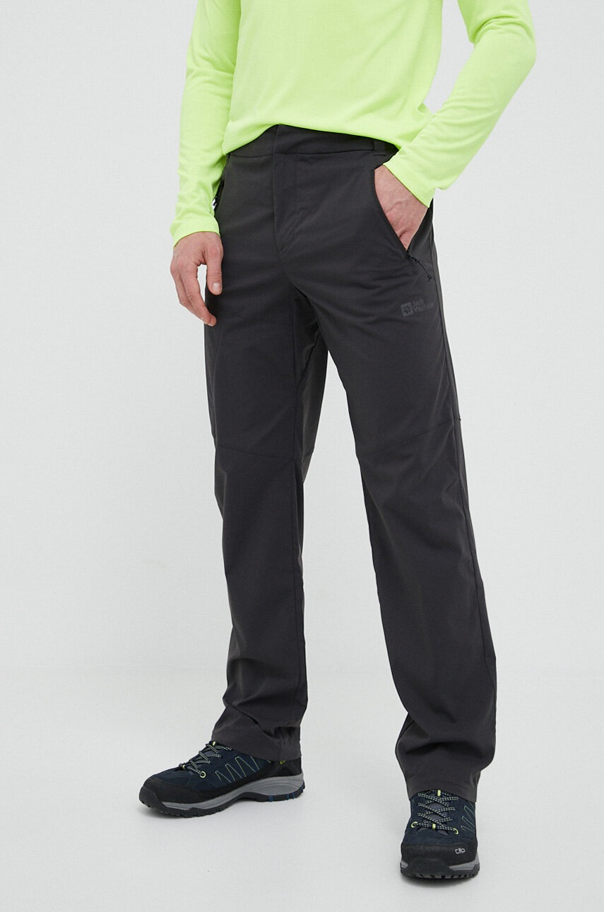 Jack Wolfskin Pantaloni De Exterior Glastal Culoarea Gri