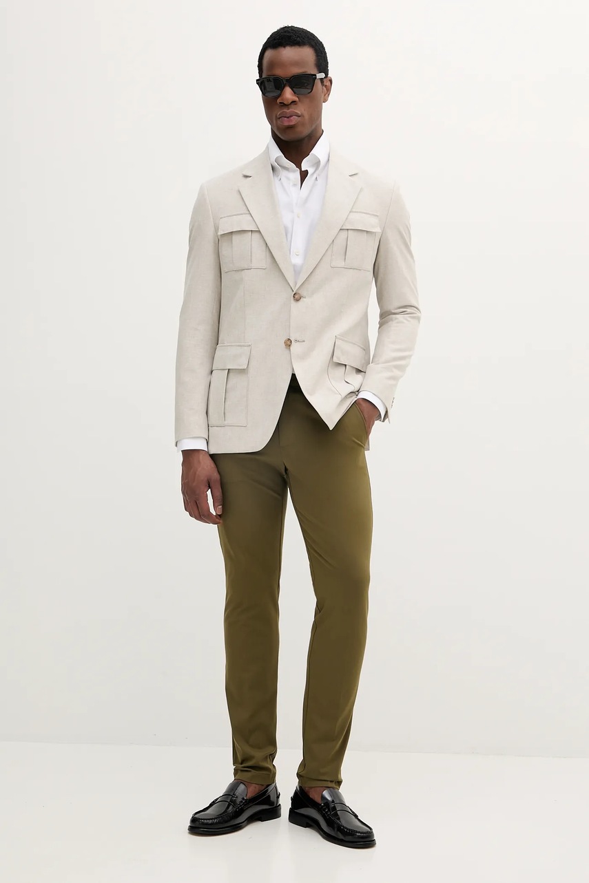 Брюки BOSS мужские цвет зелёный фасон chinos 50487754