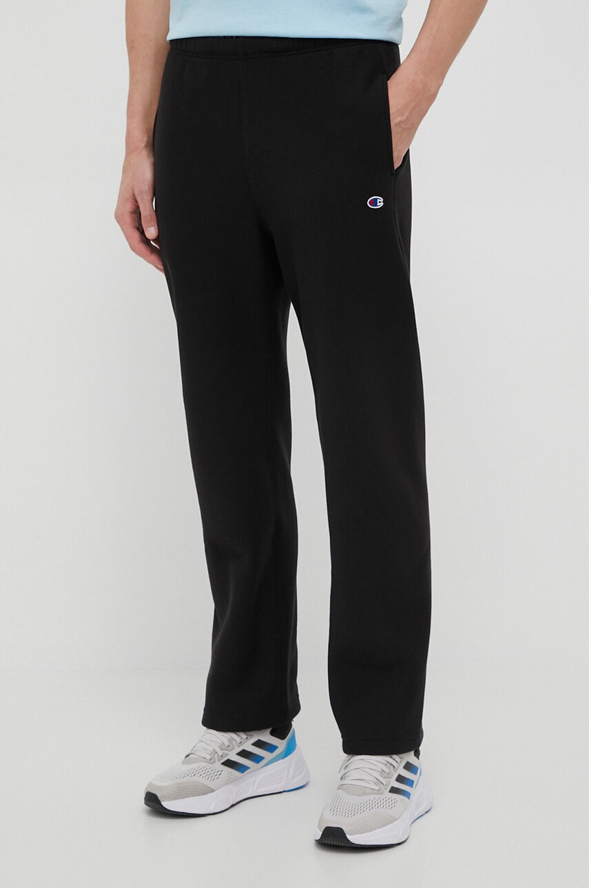 Champion Pantaloni De Trening Culoarea Negru, Neted