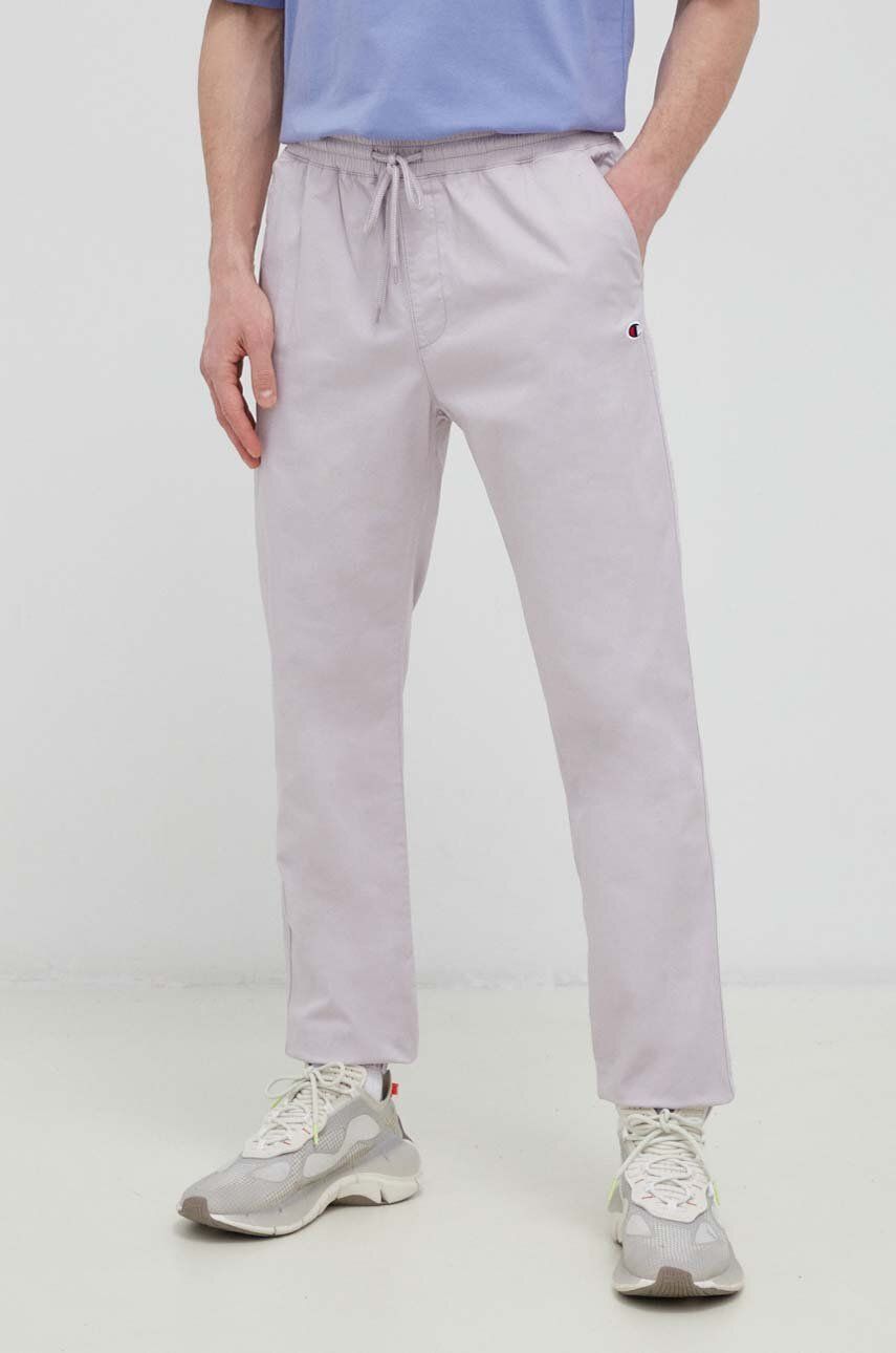 Kalhoty Champion pánské, fialová barva - fialová -  Hlavní materiál: 97 % Bavlna