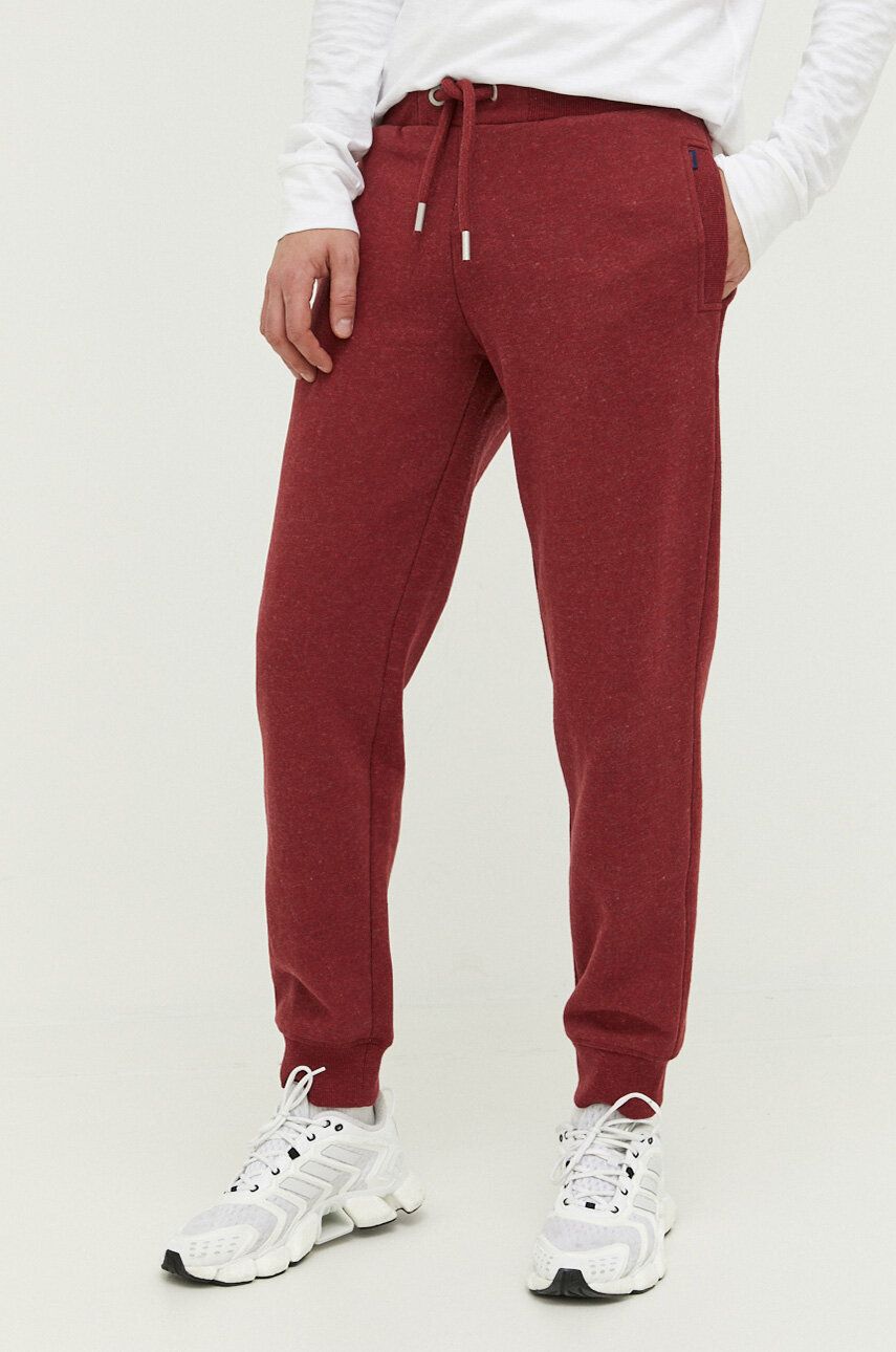 Superdry Pantaloni De Trening Culoarea Bordo