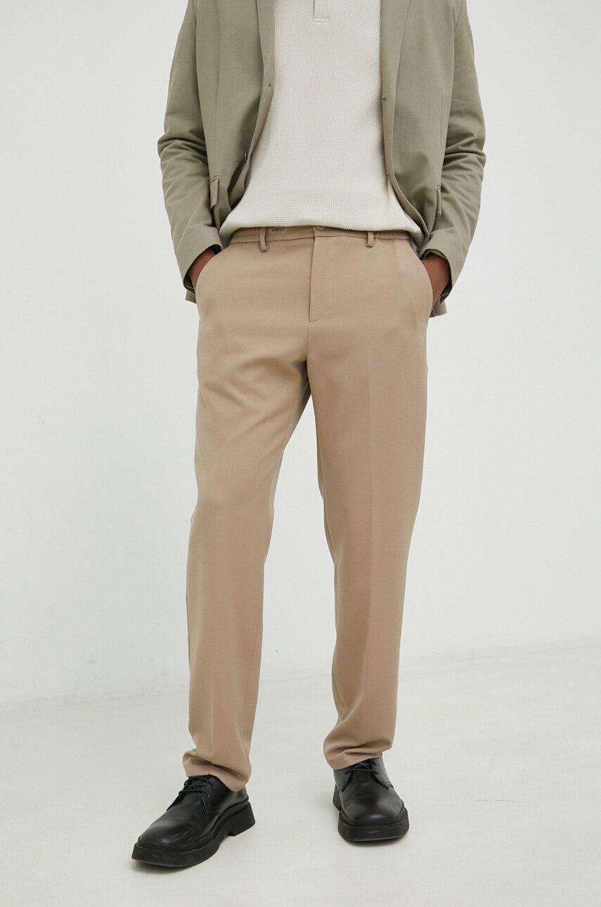 Les Deux pantaloni barbati, culoarea maro, drept answear.ro imagine noua
