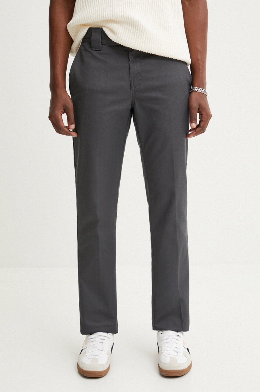 Dickies pantaloni barbati, culoarea gri, mulata