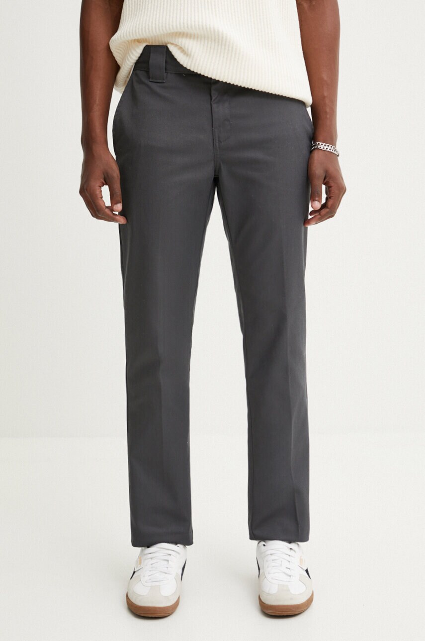 Dickies pantaloni barbati, culoarea gri, mulata Dickies pantaloni barbati, culoarea gri, mulata