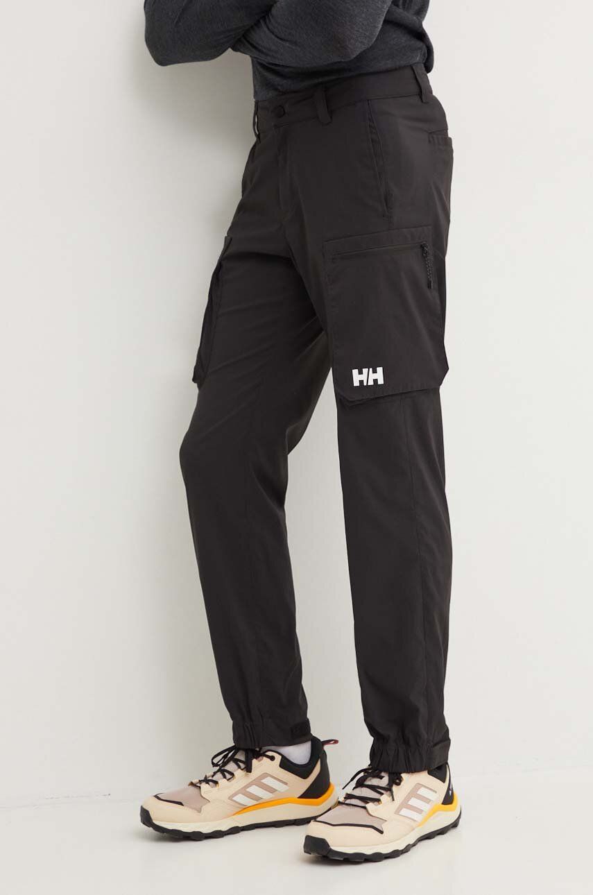 Levně Outdoorové kalhoty Helly Hansen Move QD 2.0 černá barva