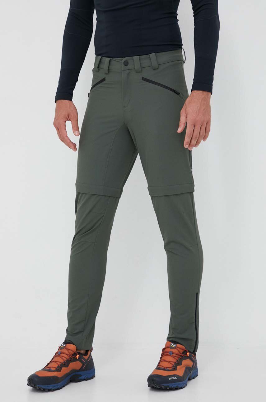 Outdoorové kalhoty Rossignol zelená barva - zelená -  87 % Polyamid