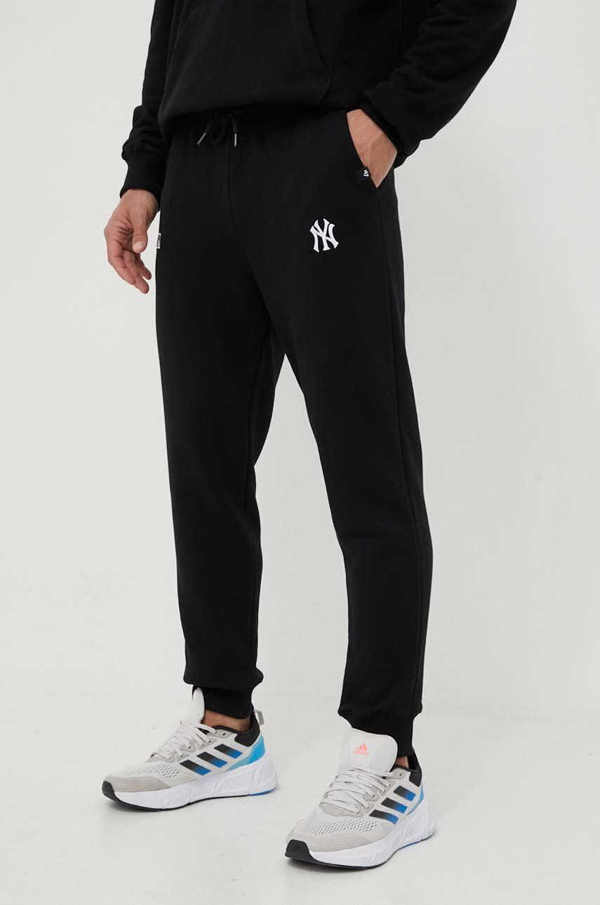 47brand Pantaloni De Trening Mlb New York Yankees Culoarea Negru, Cu Imprimeu