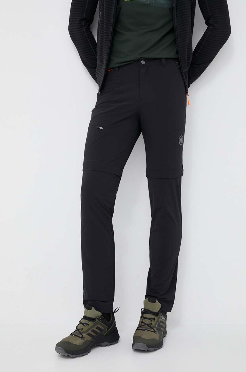 Mammut Pantaloni De Exterior Runbold Zip Off Culoarea Negru