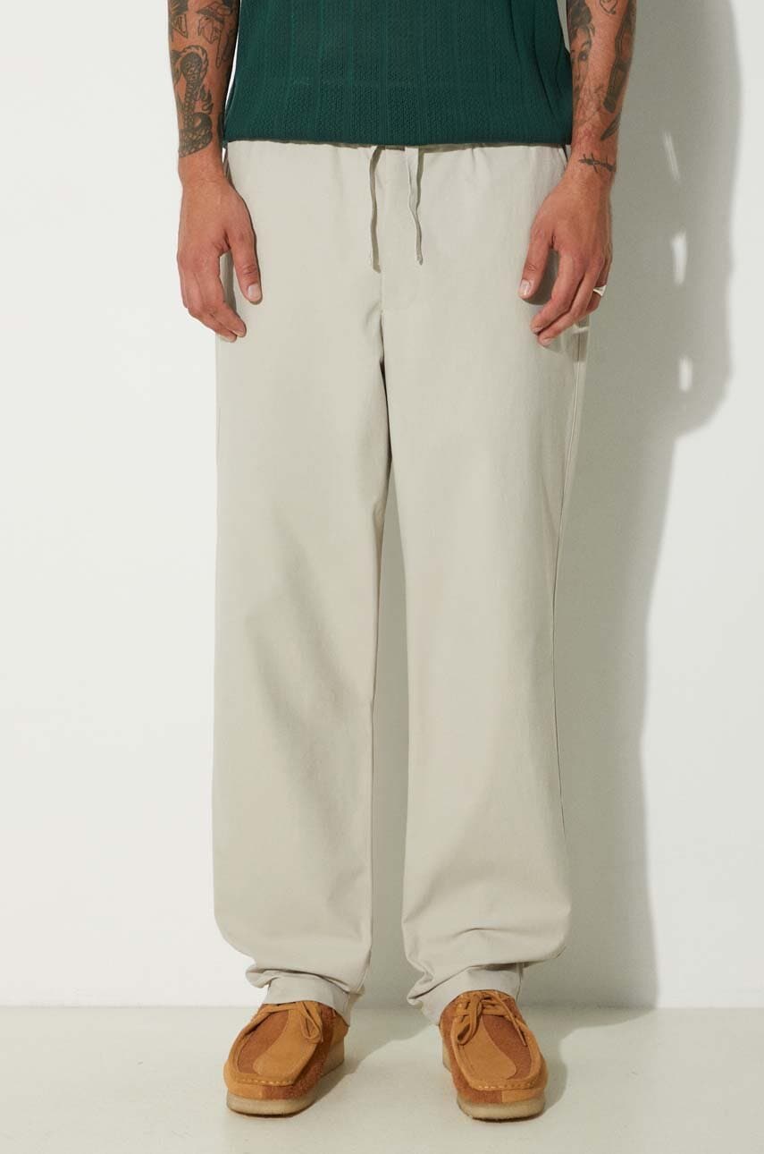 Norse Projects pantaloni Ezra Solotex bărbați, culoarea bej, drept N25.0383.0216-0216 Norse Projects pantaloni Ezra Solotex bărbați, culoarea bej, drept N25.0383.0216-0216