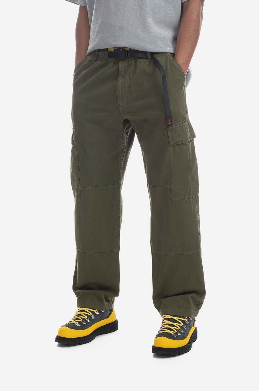 Gramicci pantaloni de bumbac Cargo Pant culoarea verde, drept G2FM.P001-olive