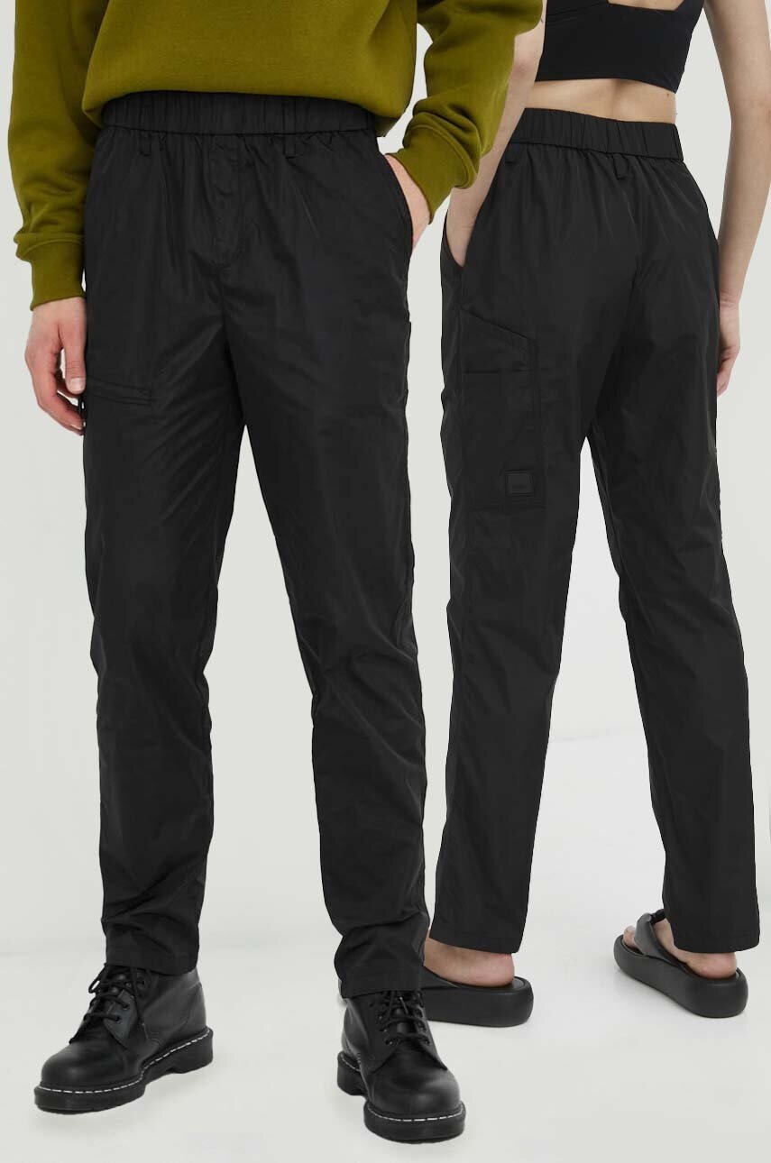 

Брюки Rains 18940 Pants Regular цвет чёрный прямые высокая посадка